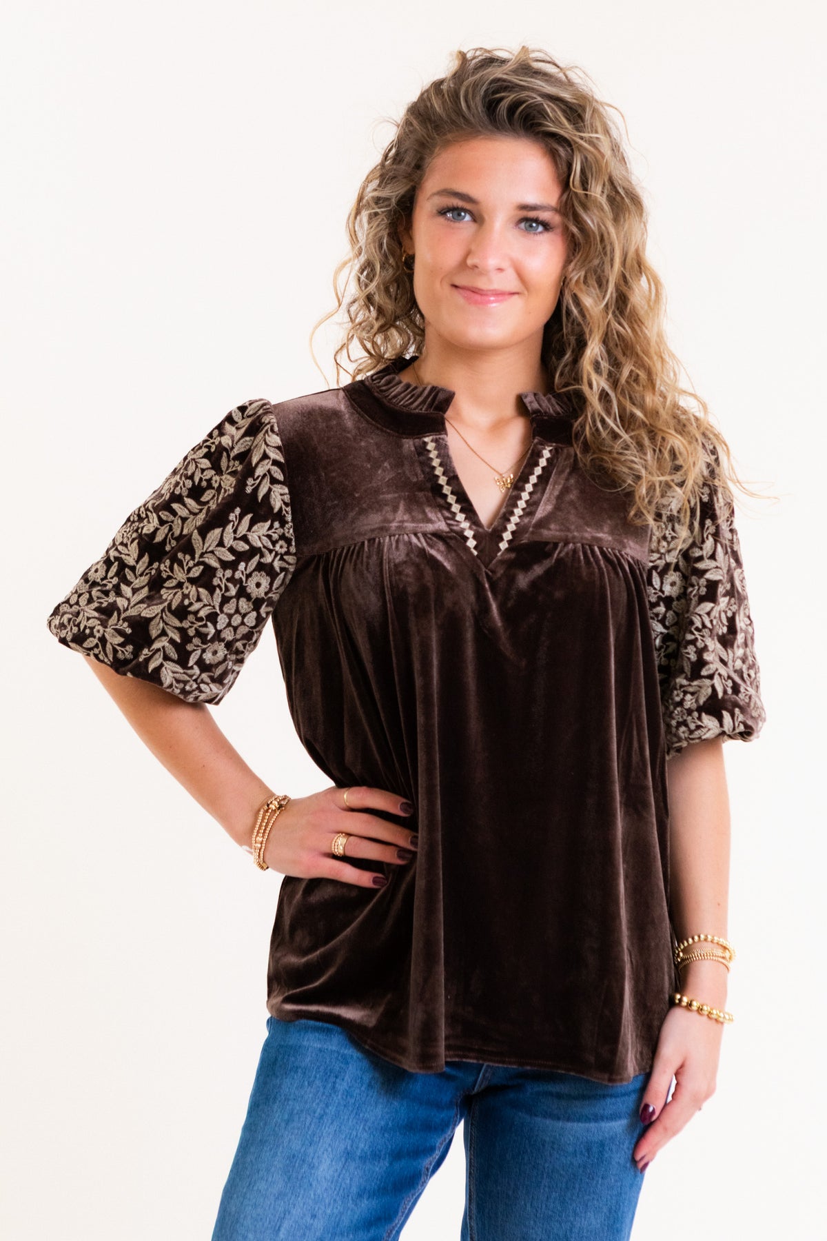 The Ophelia Velvet Blouse