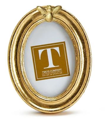 Two's Company | Golden Bee Gold Leaf Finish Photo Frame