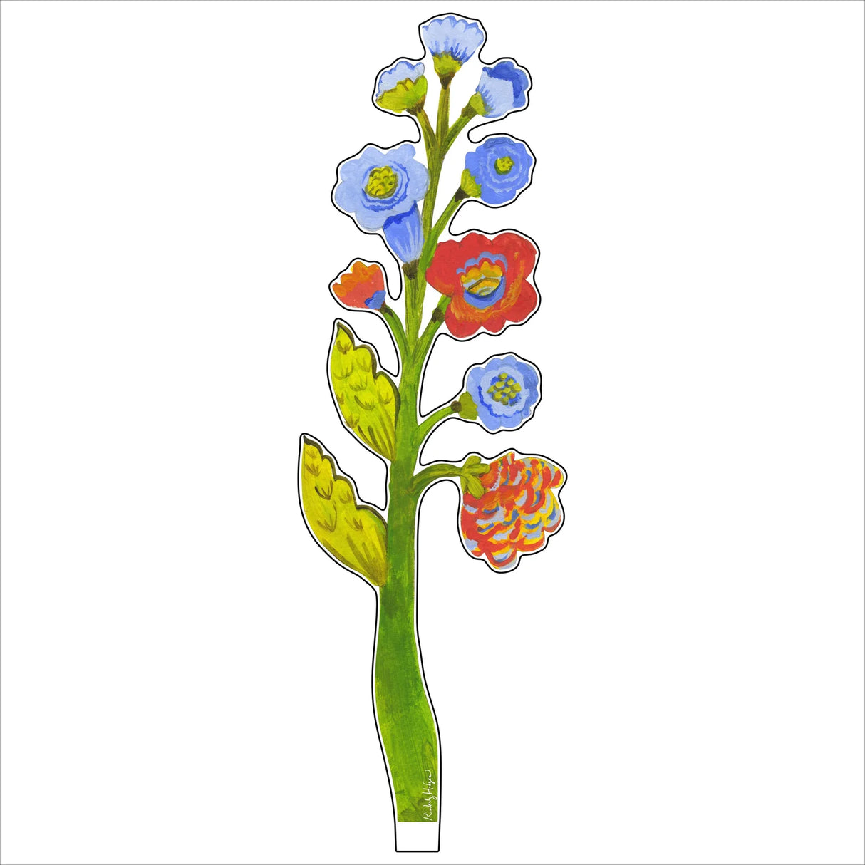 Kimberly Hodges Art | Periwinkle Blossoms Large Acrylic Flower
