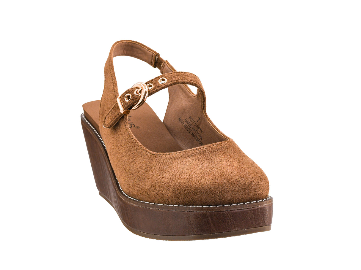 Corky's | Pity Party in Chestnut Faux Suede