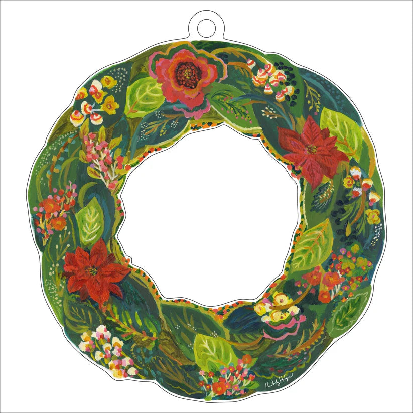 Kimberly Hodges Art | Poinsettia Wreath XL Acrylic