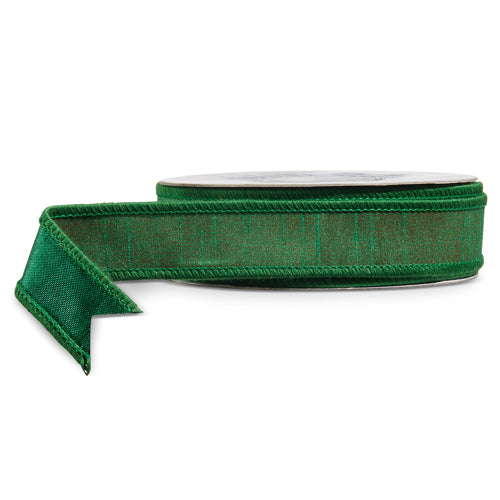 1" X 10 Yds Green Wired Ribbon