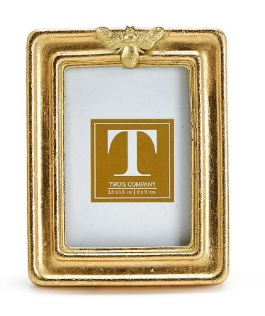 Two's Company | Golden Bee Gold Leaf Finish Photo Frame
