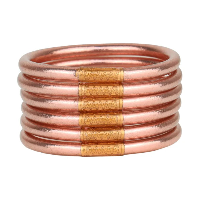 BuDhaGirl | Rose Gold All Weather Bangles® - Serenity Prayer