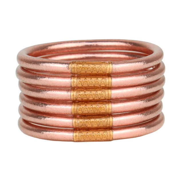 BuDhaGirl | Rose Gold All Weather Bangles® - Serenity Prayer