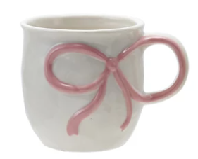 18 oz. Stoneware Mug with Bow Handle