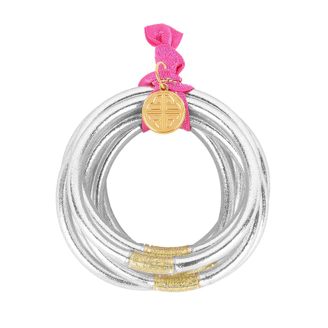 BuDhaGirl | Silver All Weather Bangles® - Serenity Prayer