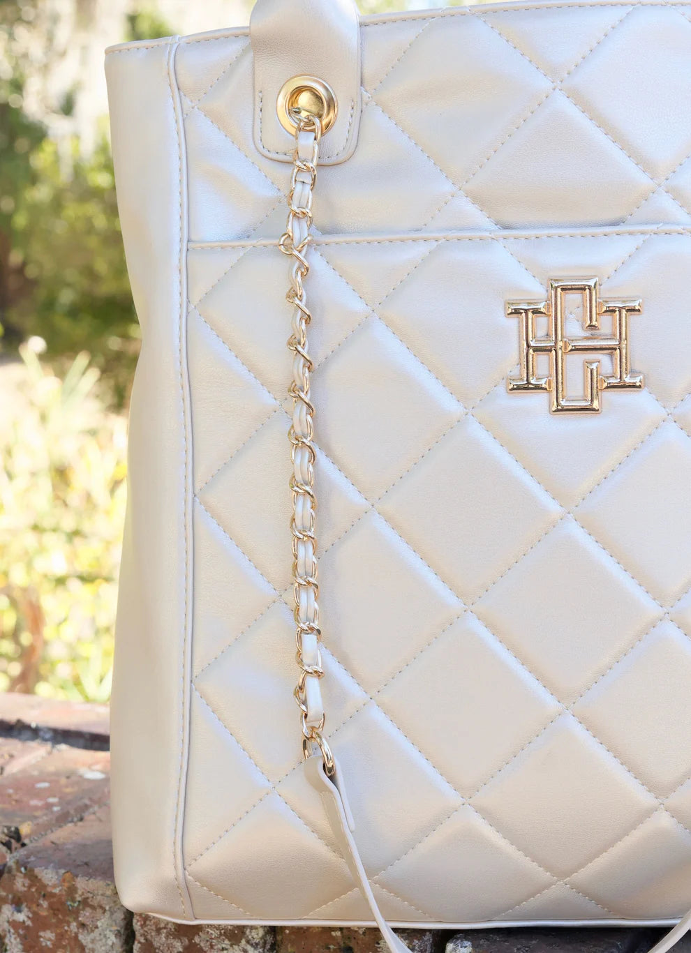 Caroline Hill | Kinzley Tote Pearl Quilted LD