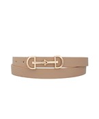 Horsebit Buckle Skinny Belt