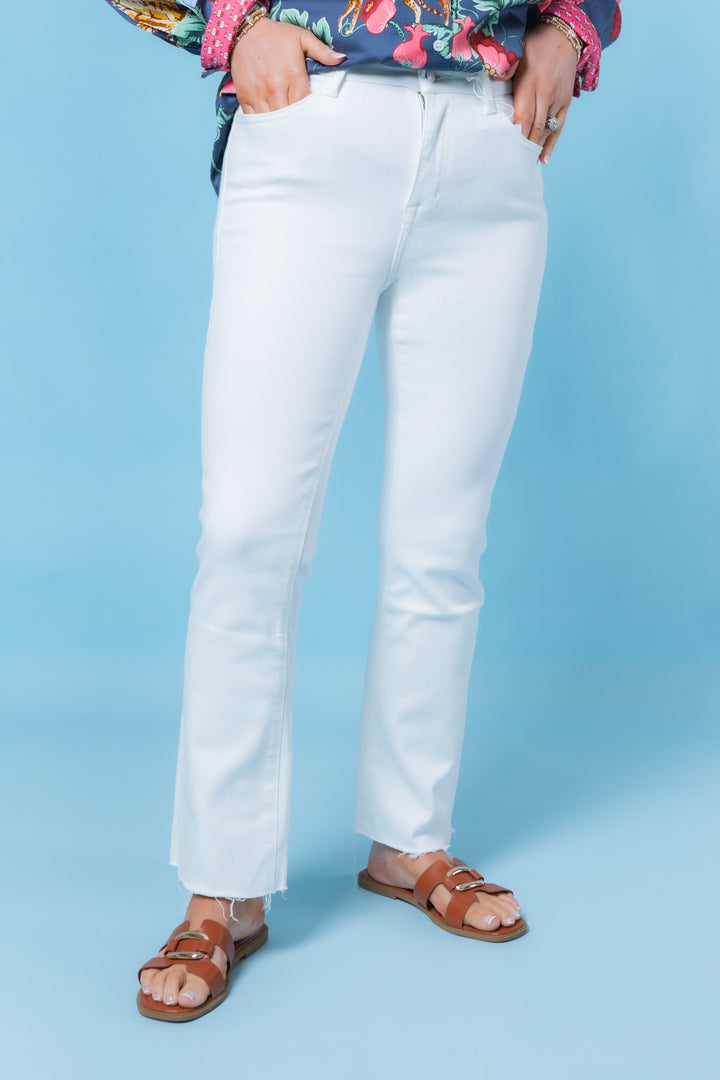 Vervet Bella High Rise Seamless Waistband Crop Flare Jeans (Final Sa