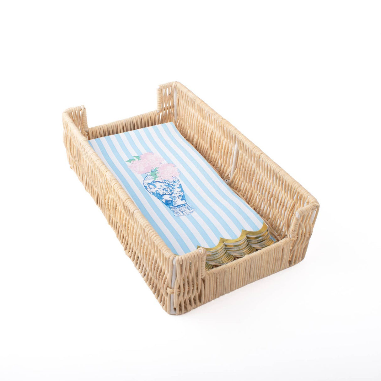 8 Oak Lane | Guest Towel Tray- Natural Rattan