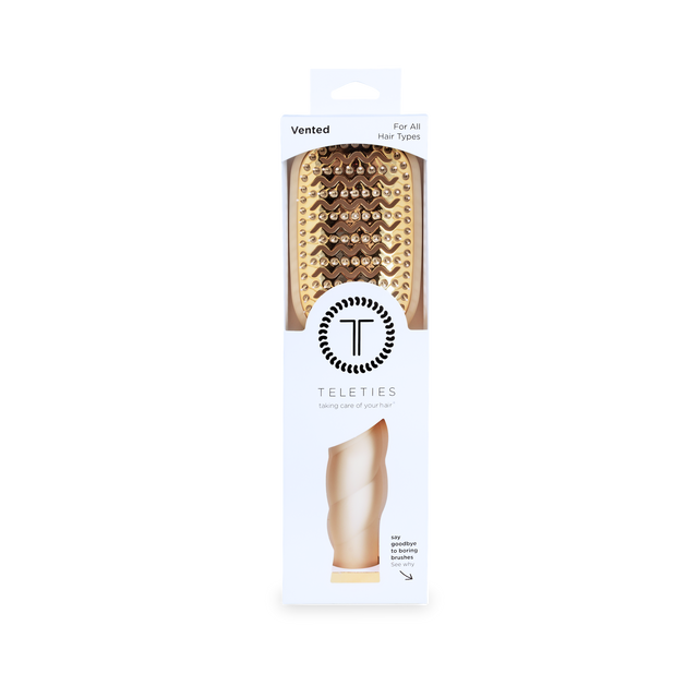 Teleties | Vented Hair Brush | Tan