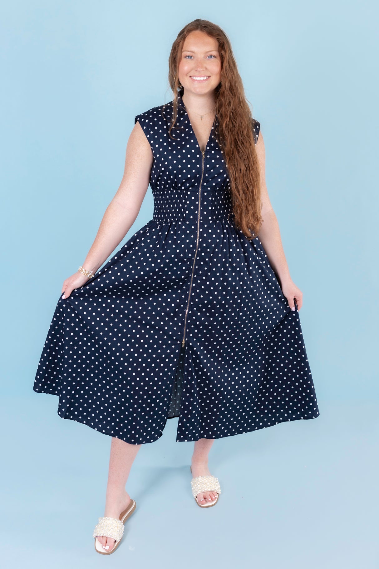 Polka Dot Delight Midi Dress