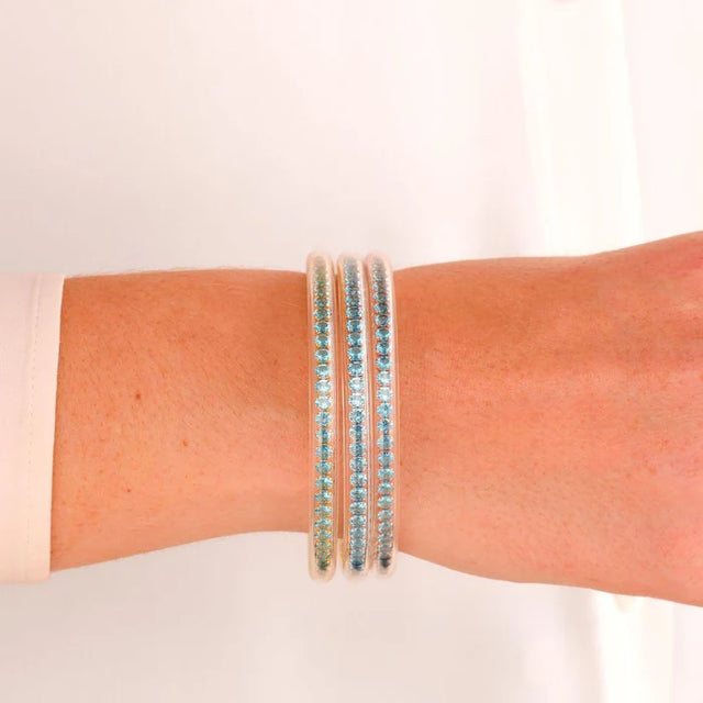BuDhaGirl | Three Queens All Weather Bangles® (AWB®) - Aqua (Set of 3)