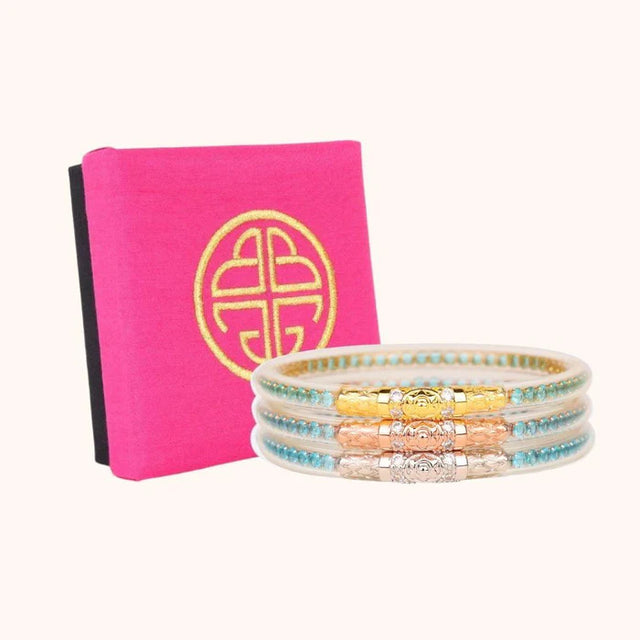 BuDhaGirl | Three Queens All Weather Bangles® (AWB®) - Aqua (Set of 3)
