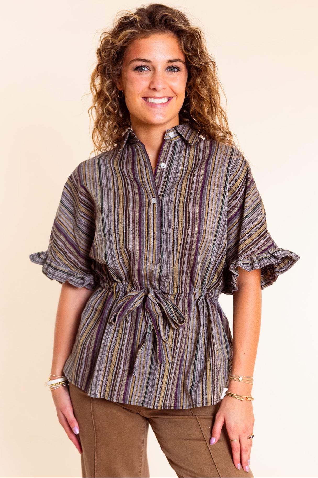 Rustic Retreat Stripe Blouse