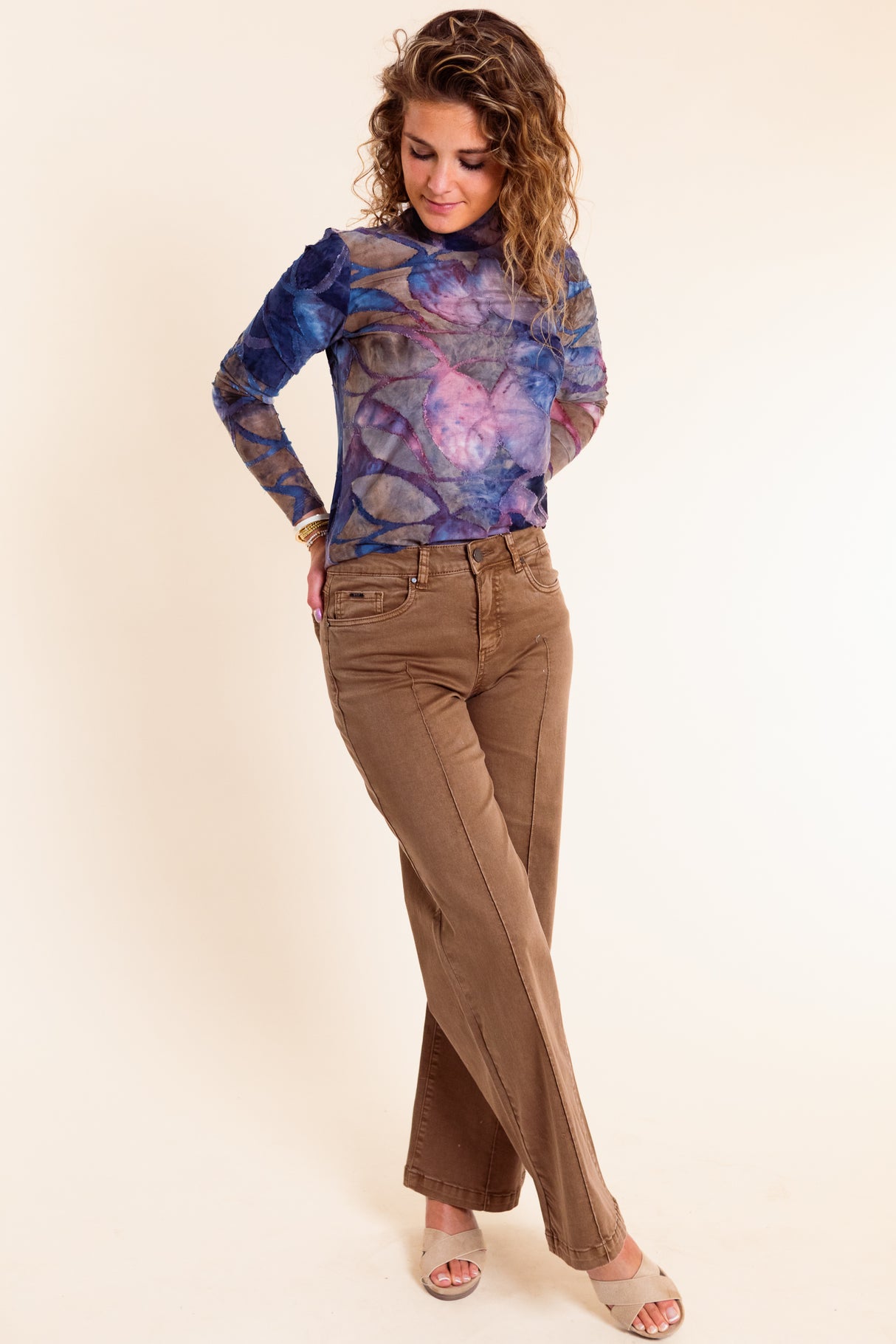 Painter's Palette Mock Neck Top