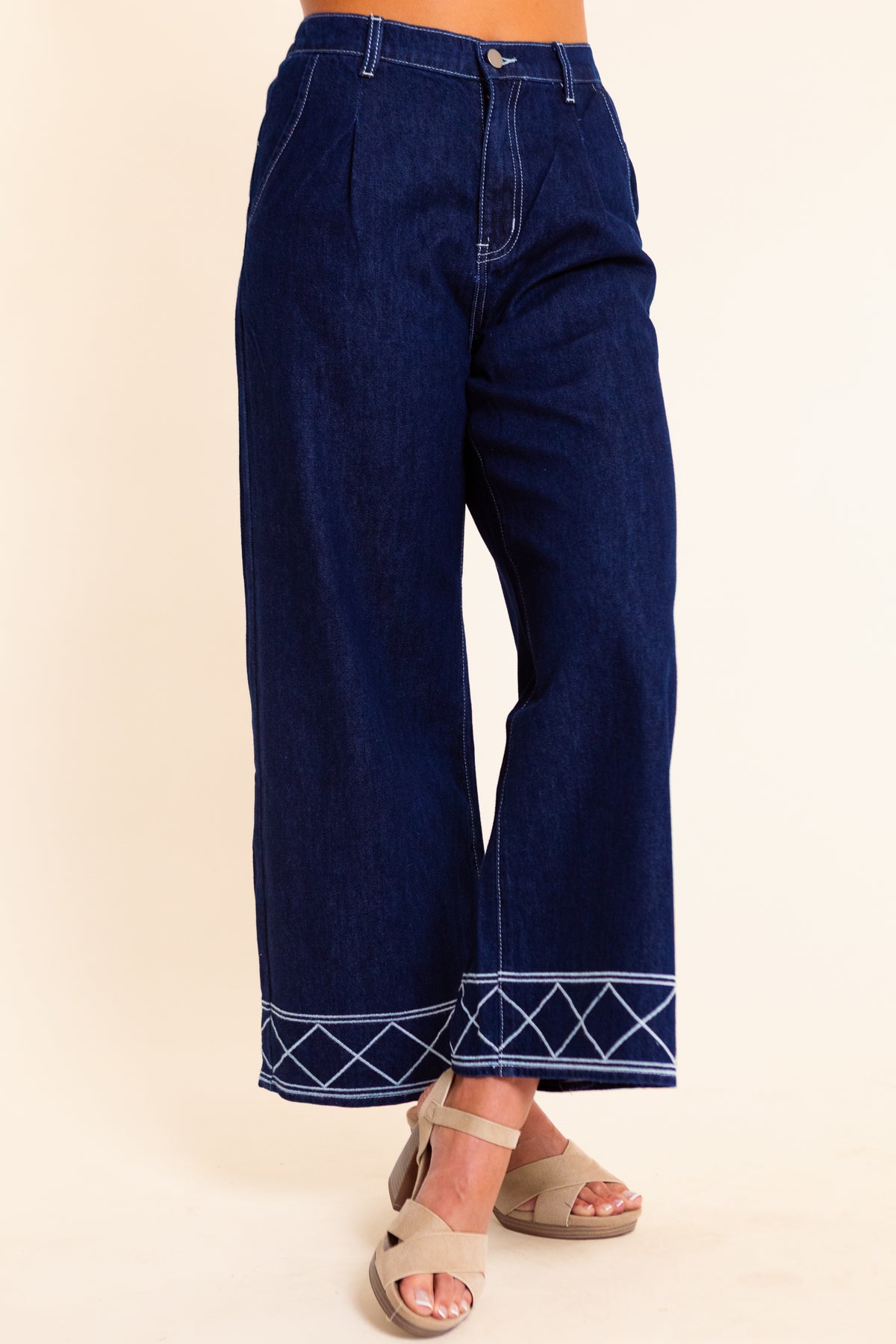 Santorini Nights Embroidered Pant Set