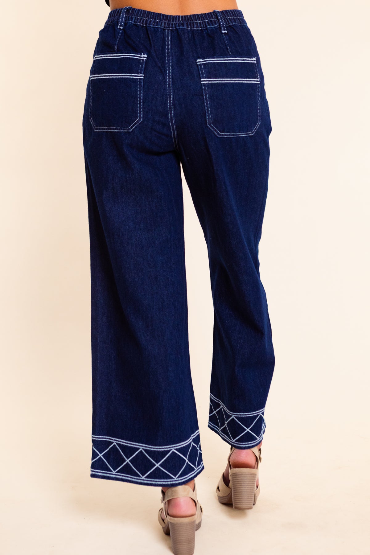 Santorini Nights Embroidered Pant Set