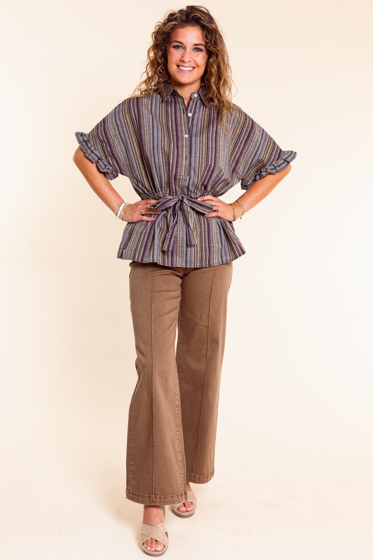 Rustic Retreat Stripe Blouse