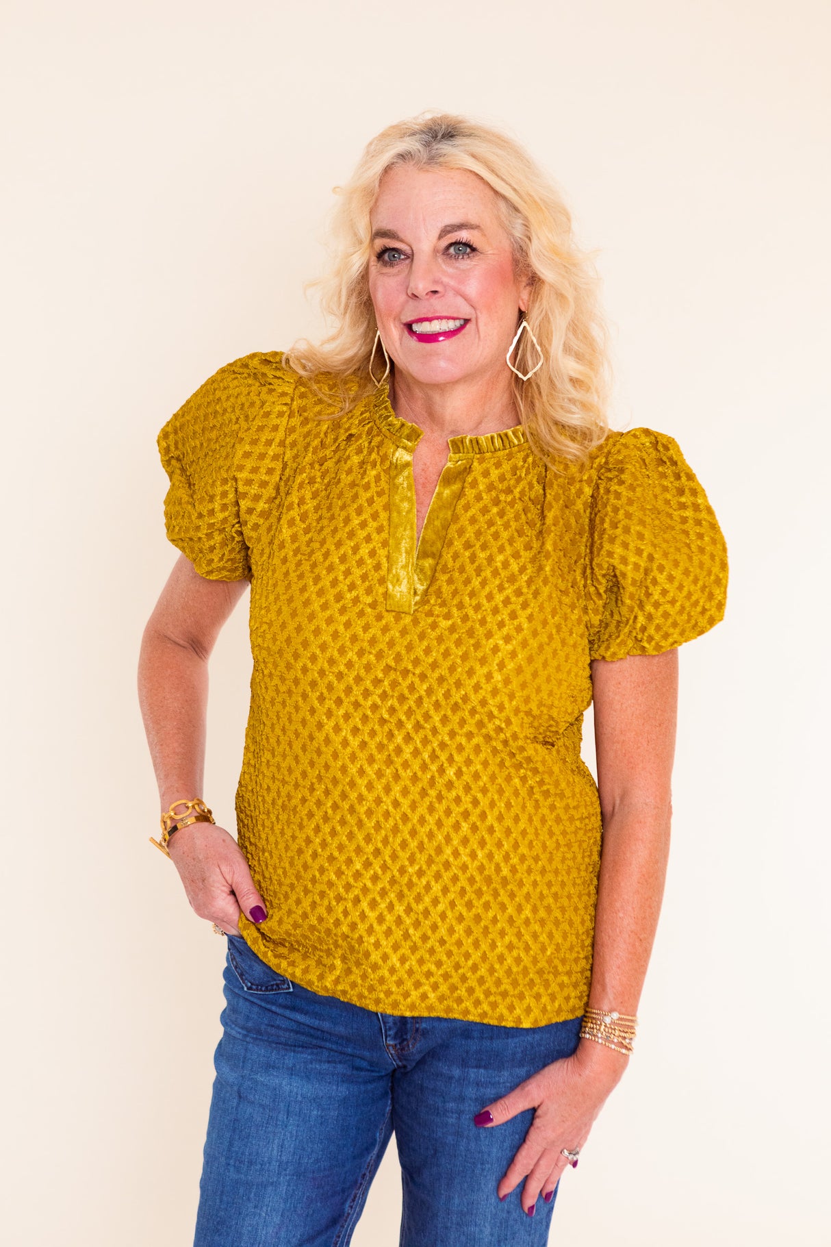 Golden Hour Puff Sleeve Top