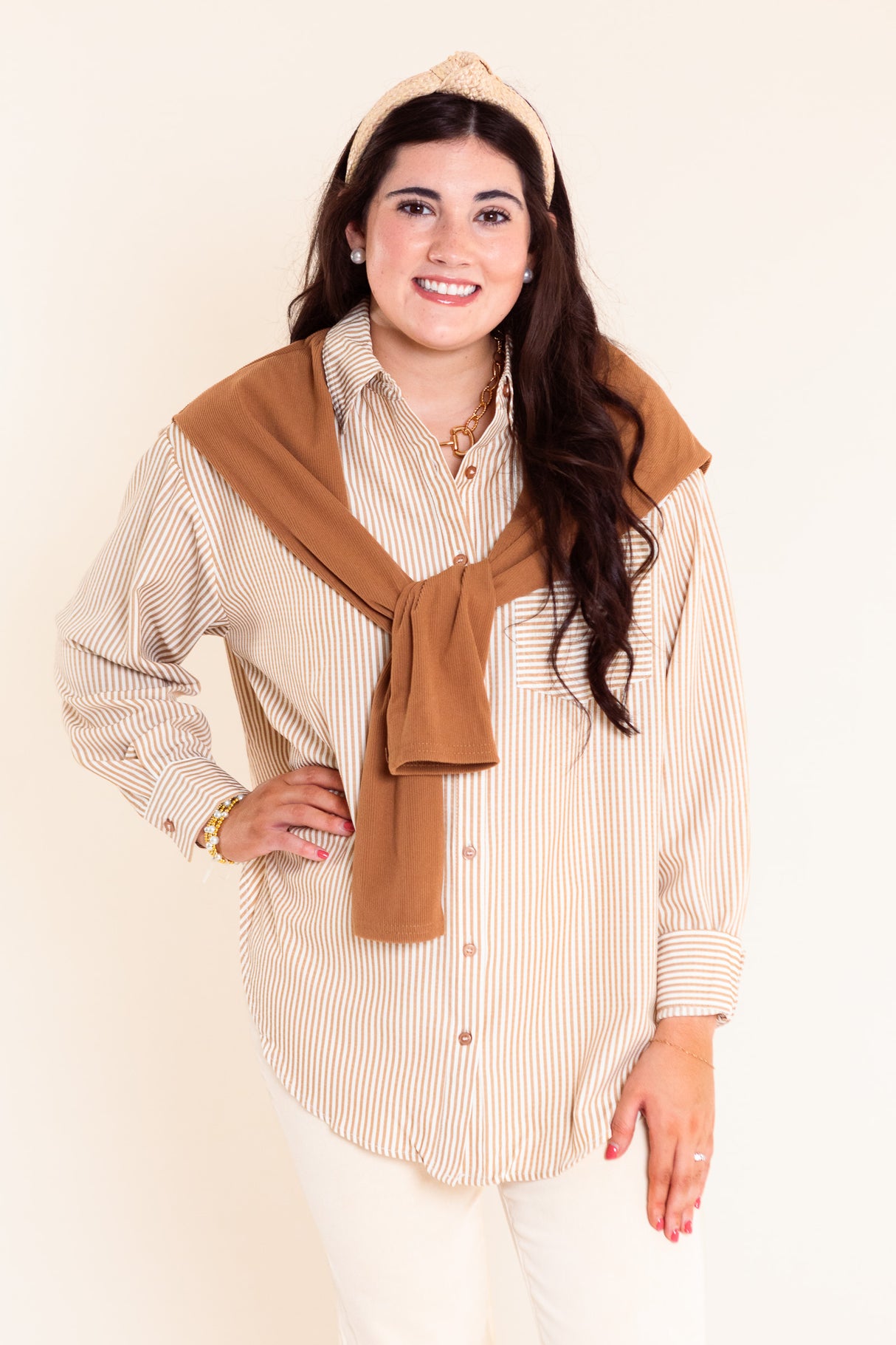 The Morning Meeting Button-Down with Faux Tie