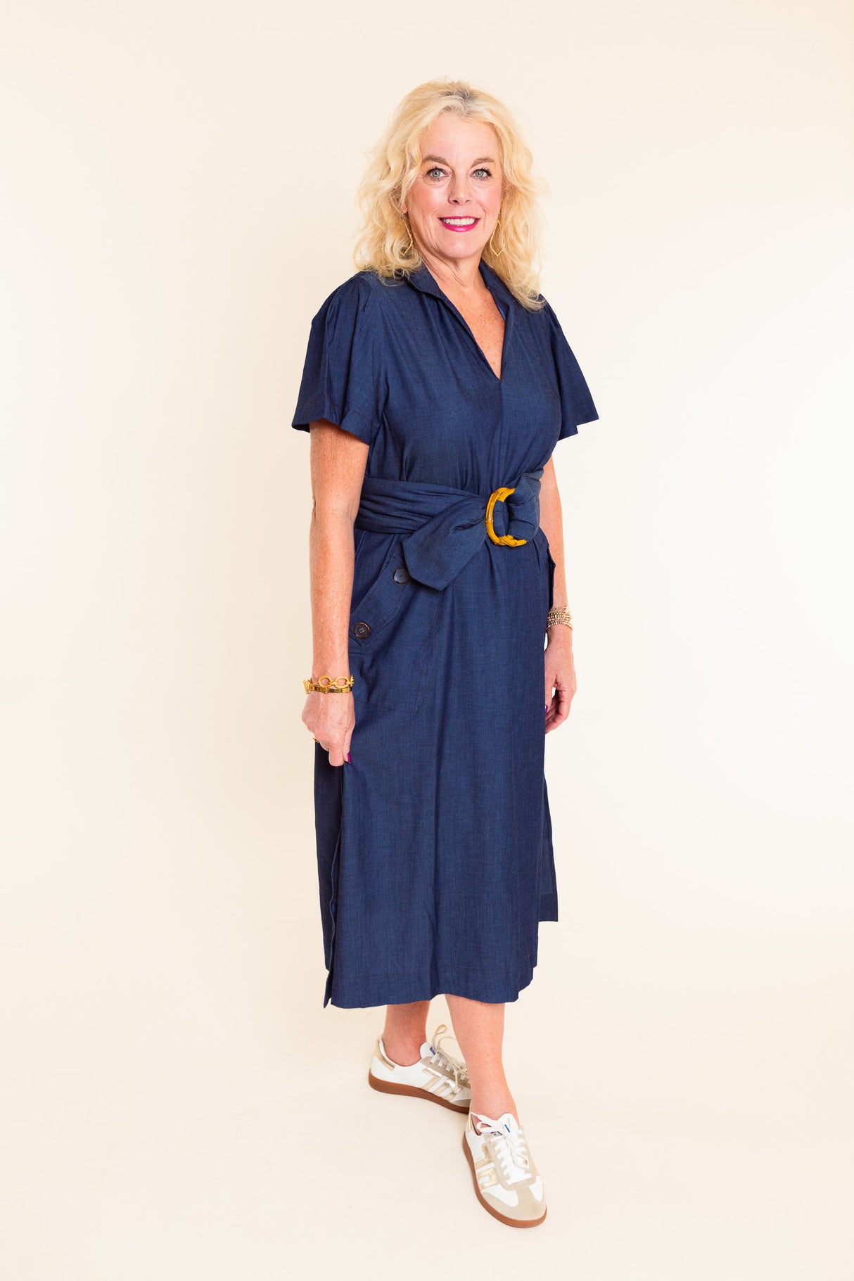 The Gretchen Dress in Stretch Denim