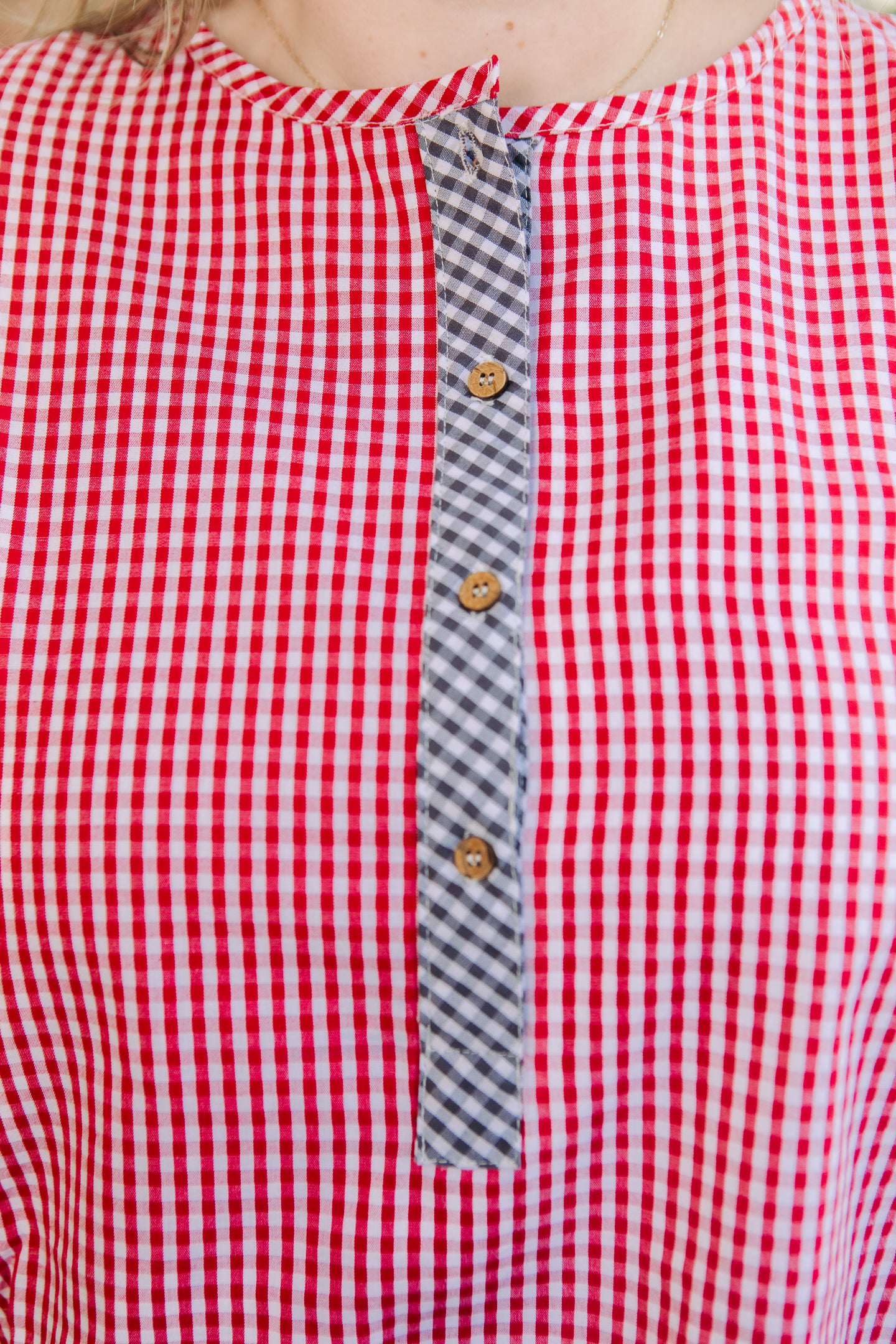 Cotton Woven Gingham Nellie Shirt