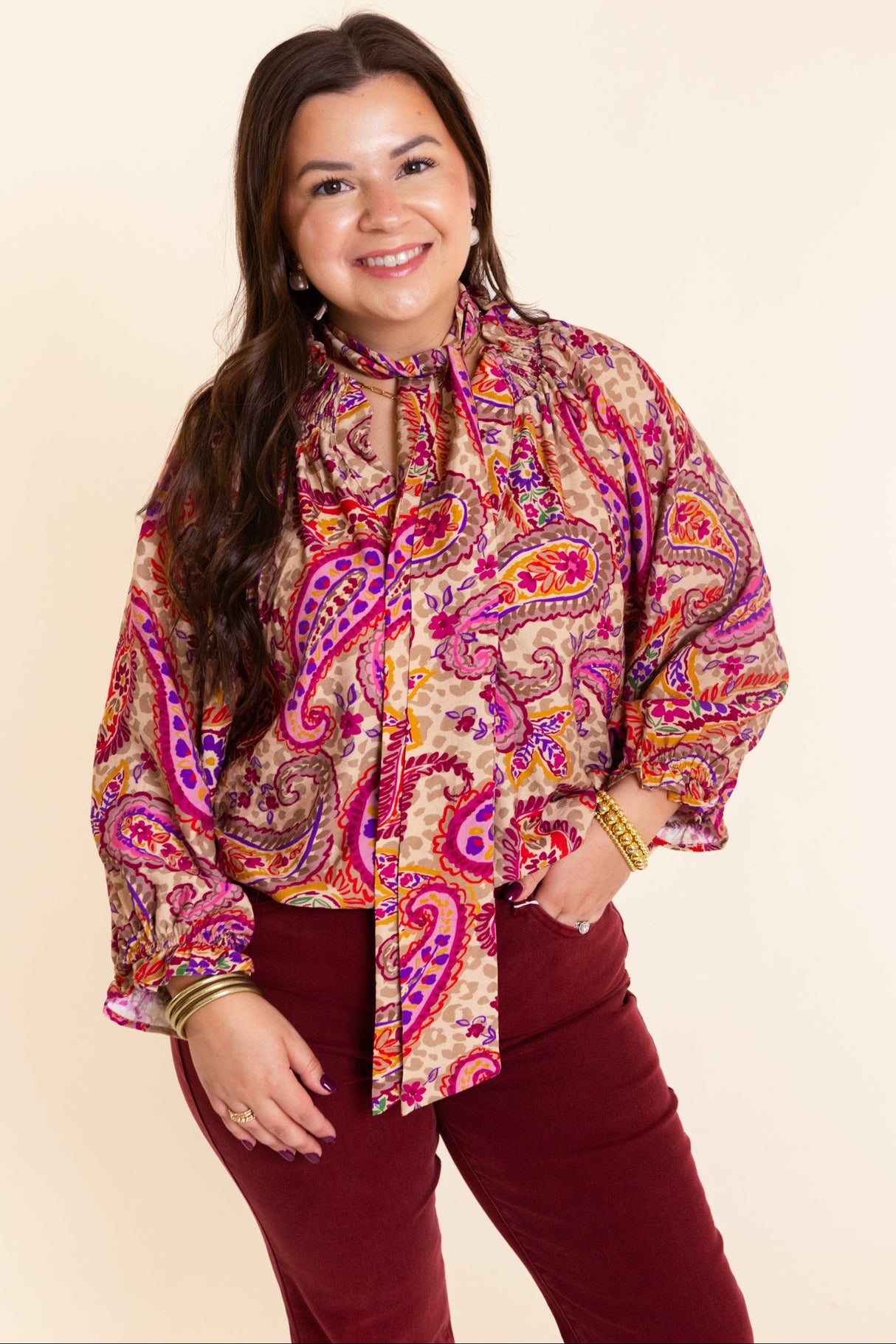 The Sadie Scarf-Tie Blouse