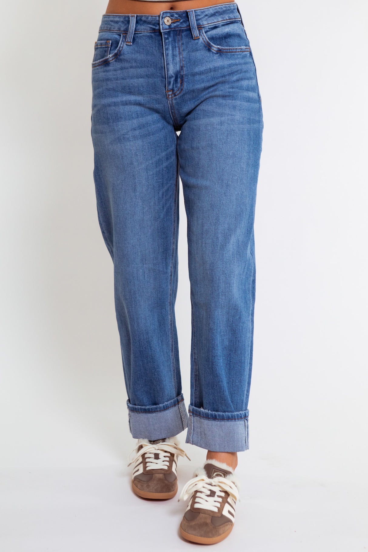 Vervet | Kate High Rise Cuffed Barrel Jean