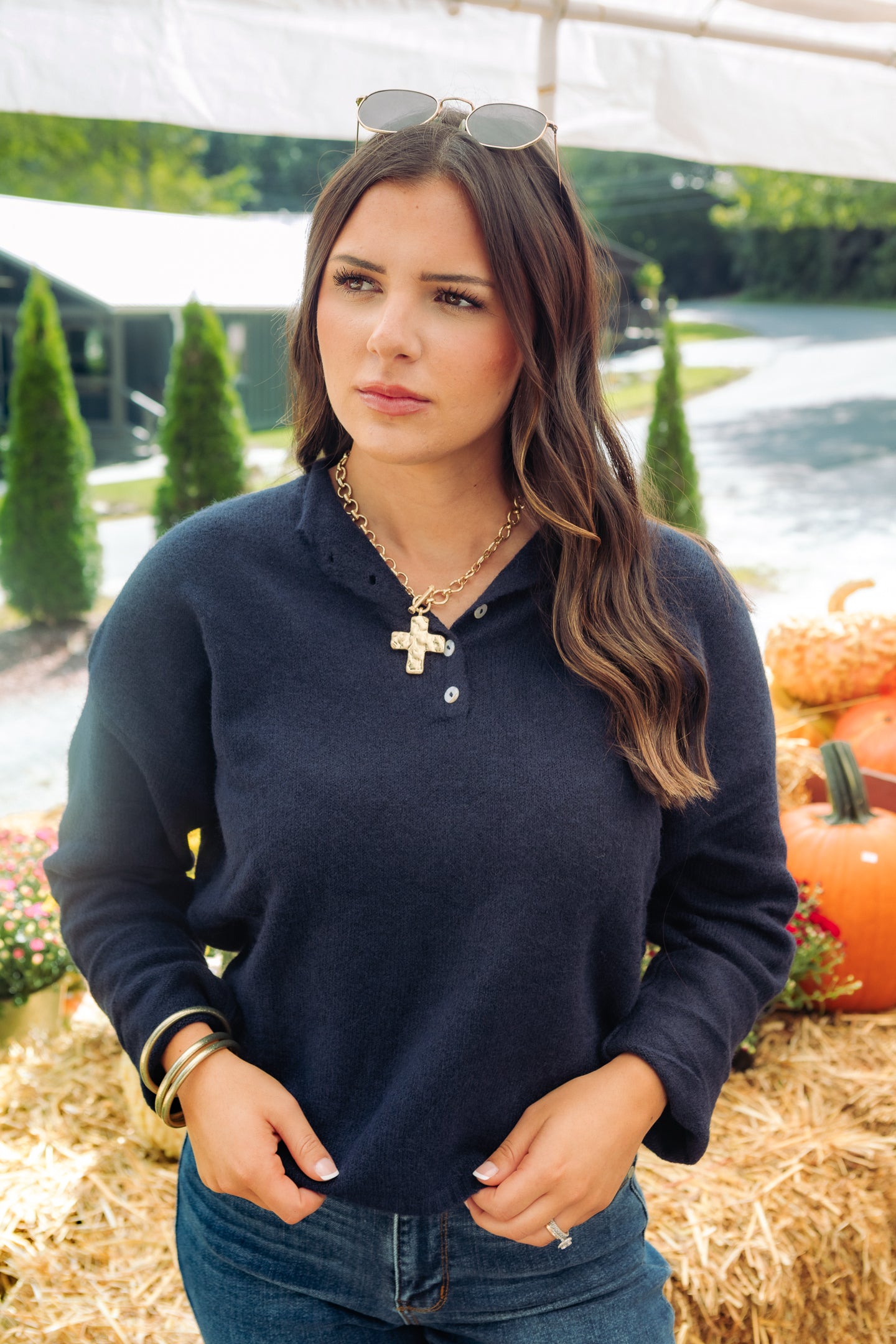 Things Between | Henley Pullover Sweater