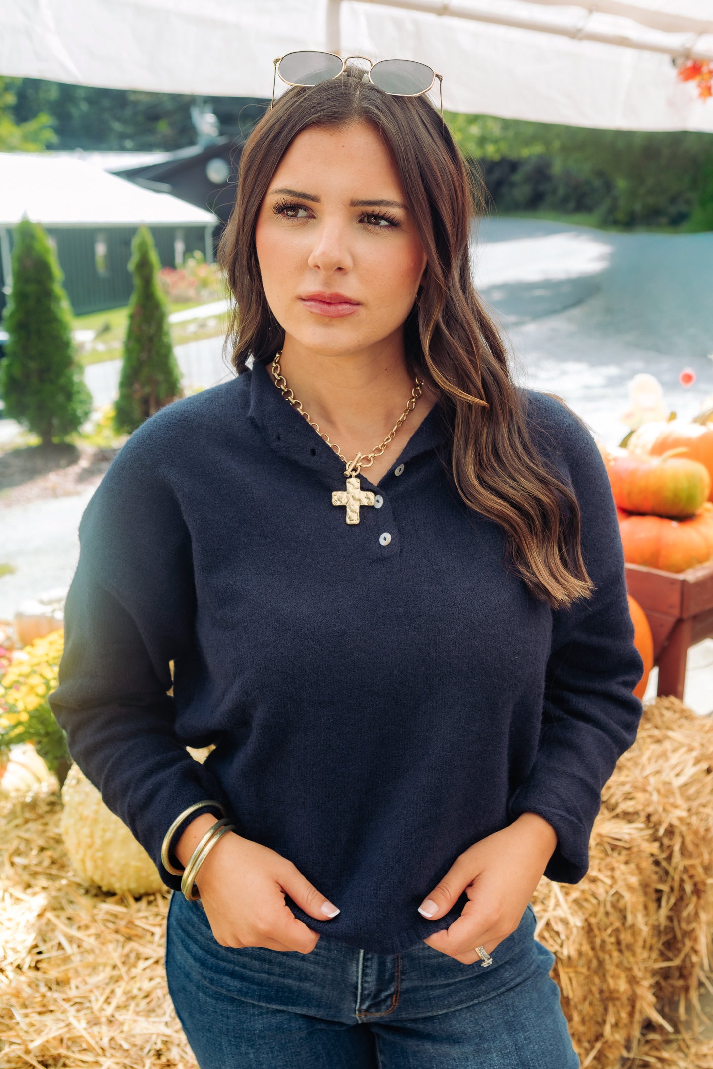 Things Between | Henley Pullover Sweater