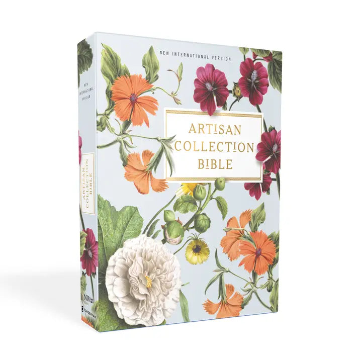 Niv Artisan Collection Bible Leathersoft Blue Floral