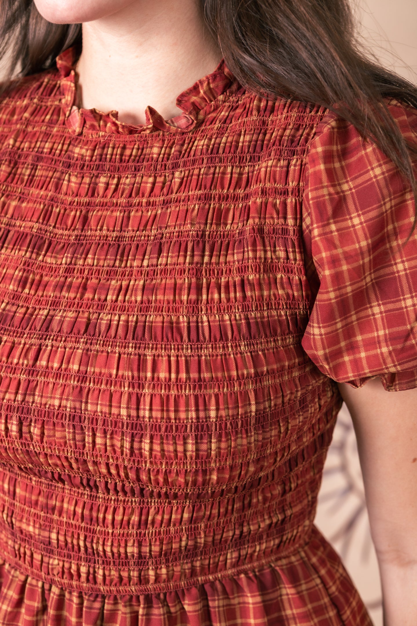 The Plaid and Poise Midi Dress