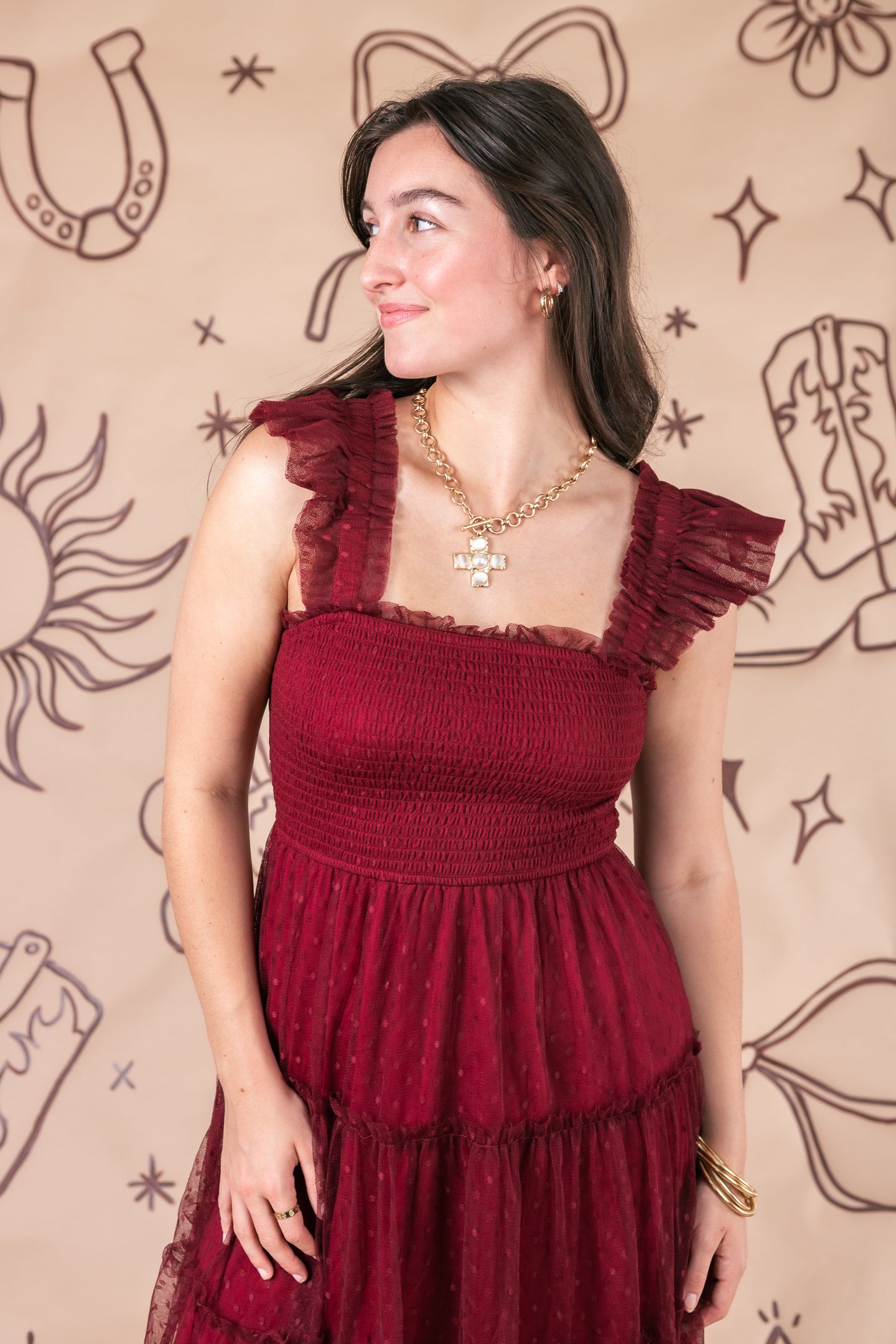 The Chiffon Charm Midi Dress