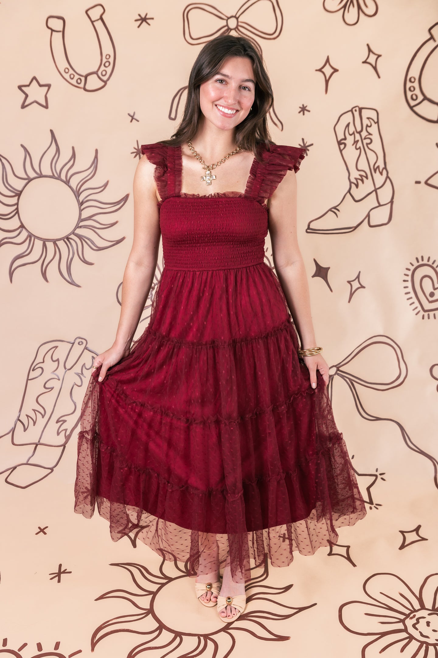 The Chiffon Charm Midi Dress