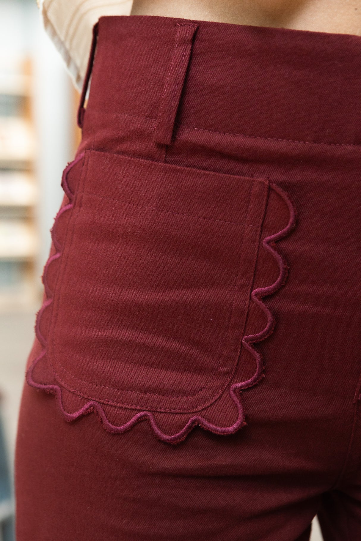 The Burgundy Vineyard Wide Leg Pants