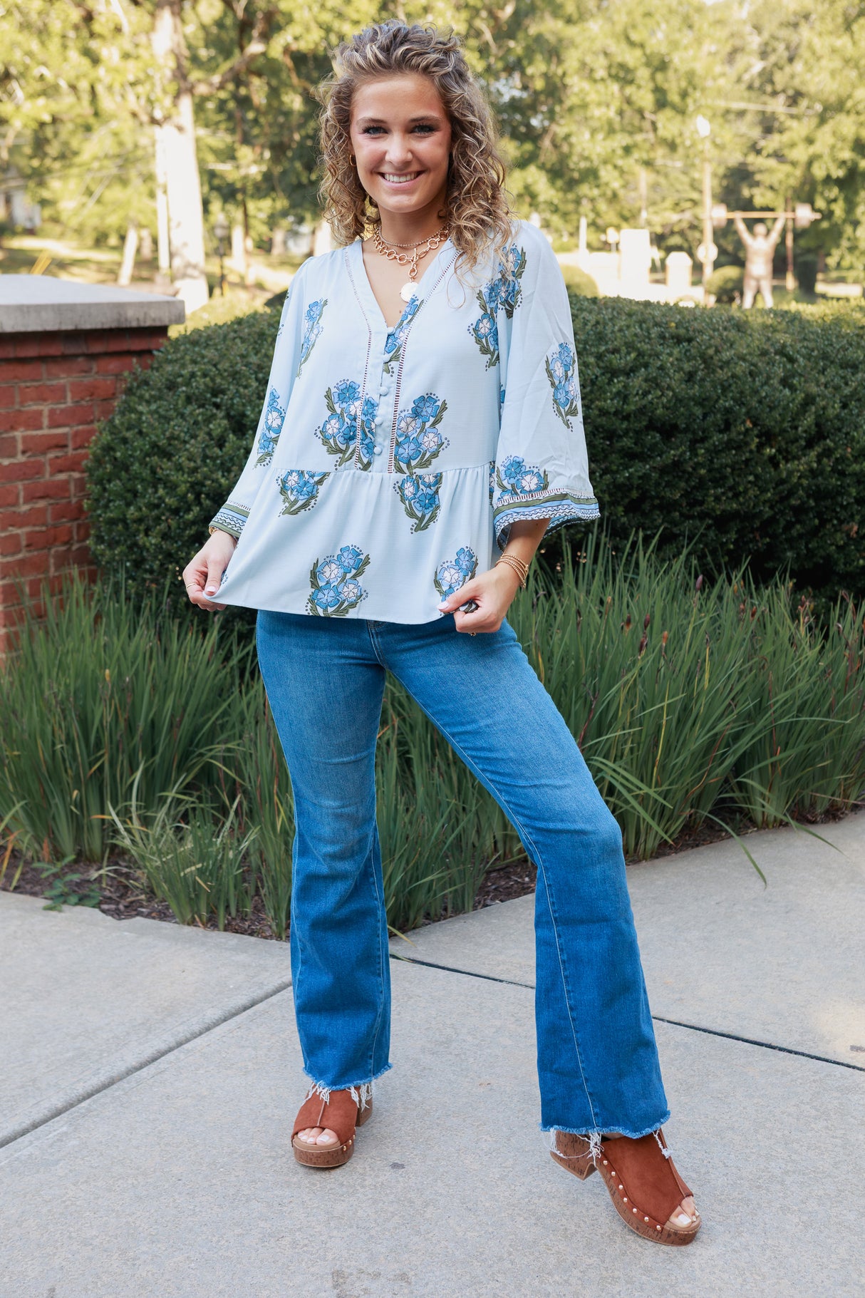 Mary Square | Monroe Fable Floral Top