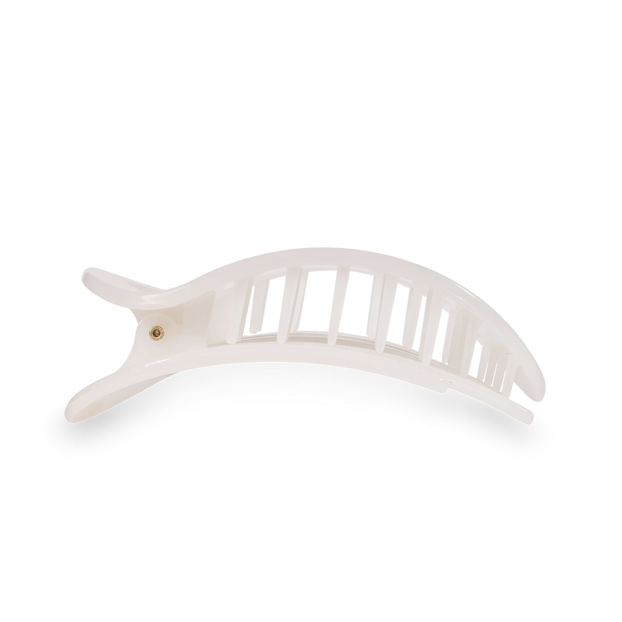 Teleties | Round Flat Hair Clip | Large | Coconut White