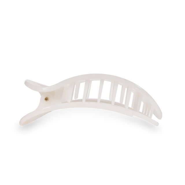 Teleties | Round Flat Hair Clip | Large | Coconut White