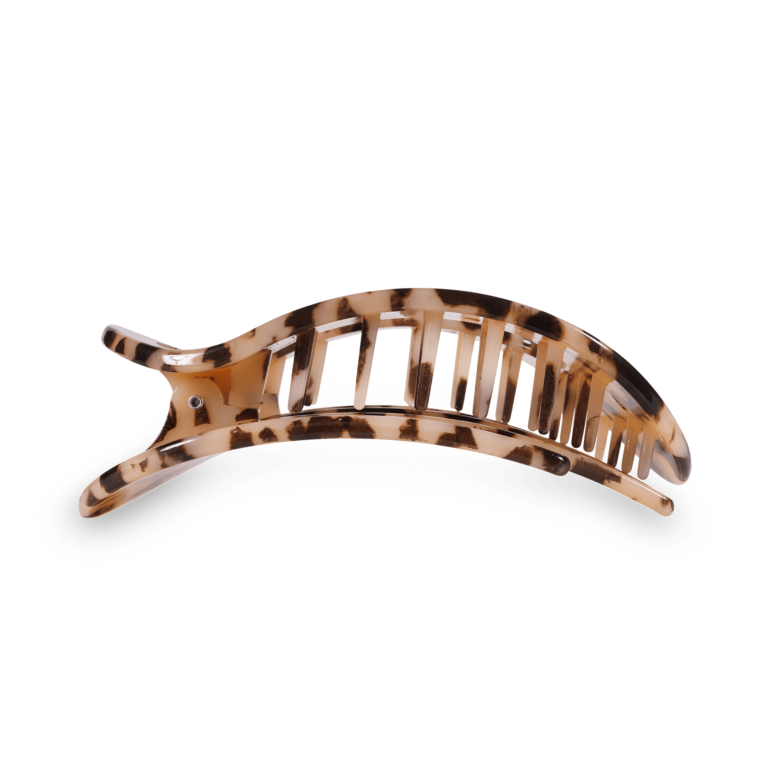 Teleties | Blonde Tortoise Large Flat Round Clip