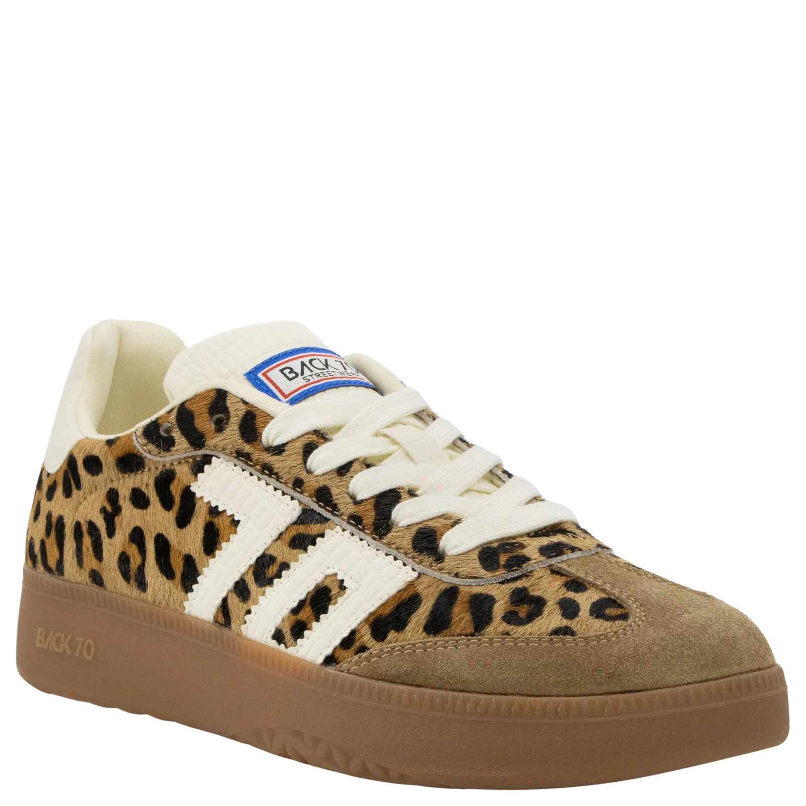 Back 70 | Boston P in Leopard Cuoio Milk Sneakers