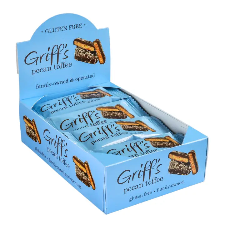 Griff's Toffee | Griff's Pecan Toffee - 1oz Dark Chocolate Toffee
