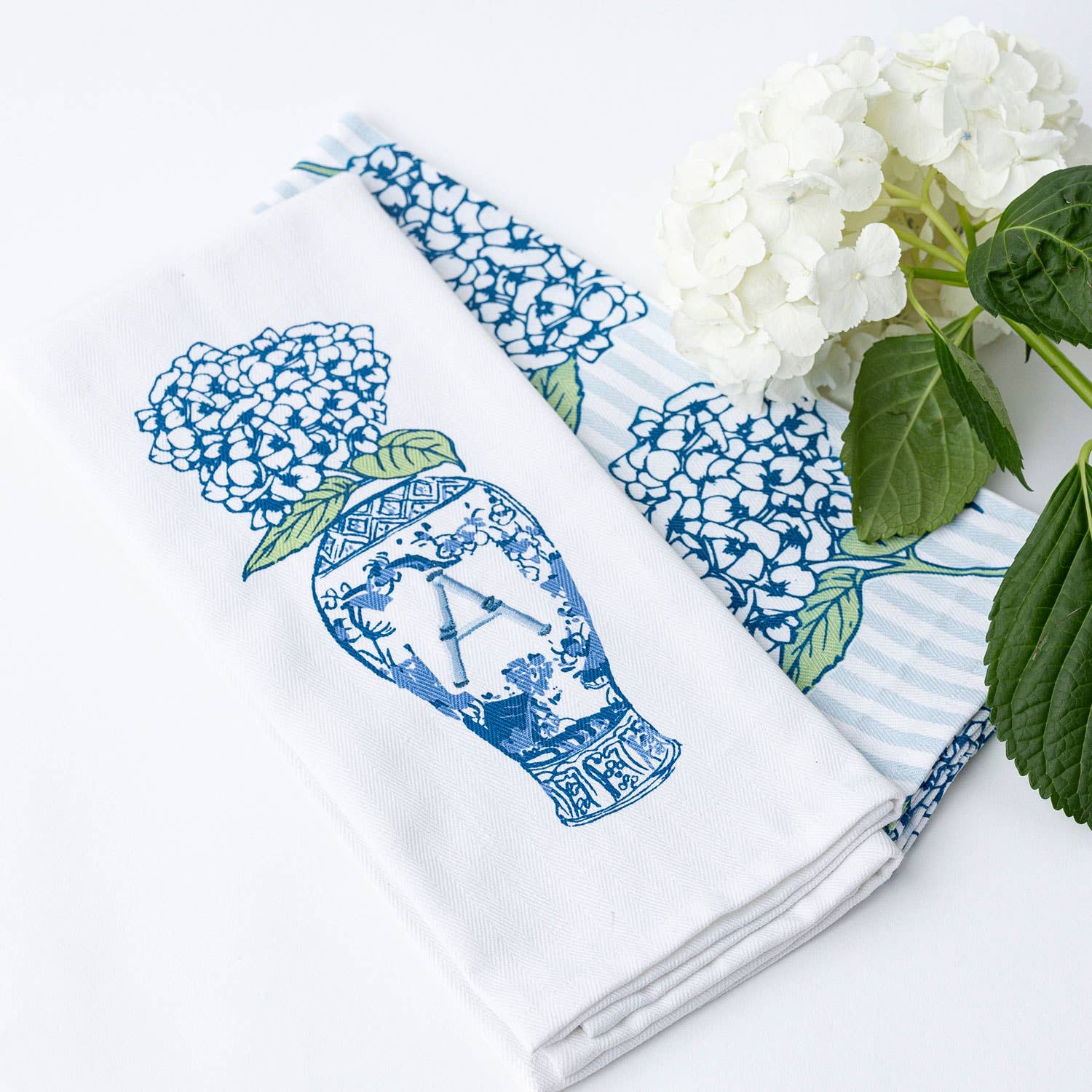 8 Oak Lane | Hydrangea Initial Kitchen Towel