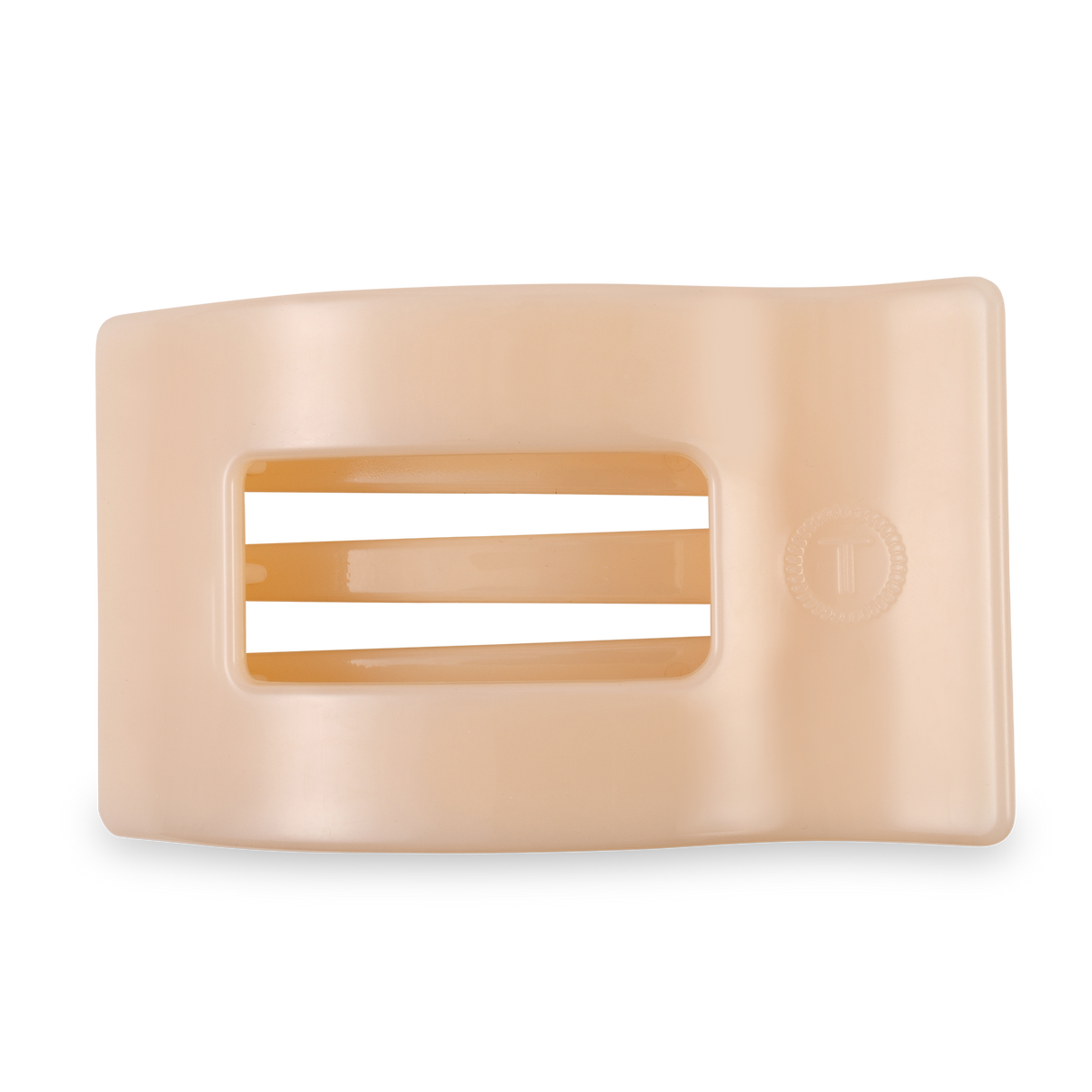 Teleties | Flat Rectangle Hair Clip | Large | Almond Beige