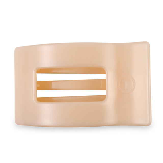 Teleties | Flat Rectangle Hair Clip | Large | Almond Beige