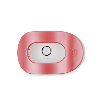 Teleties | Calming Coral Medium Flat Round Hair Clip
