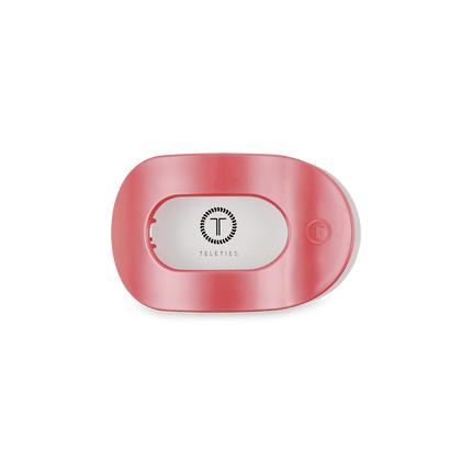 Teleties | Calming Coral Small Flat Round Hair Clip