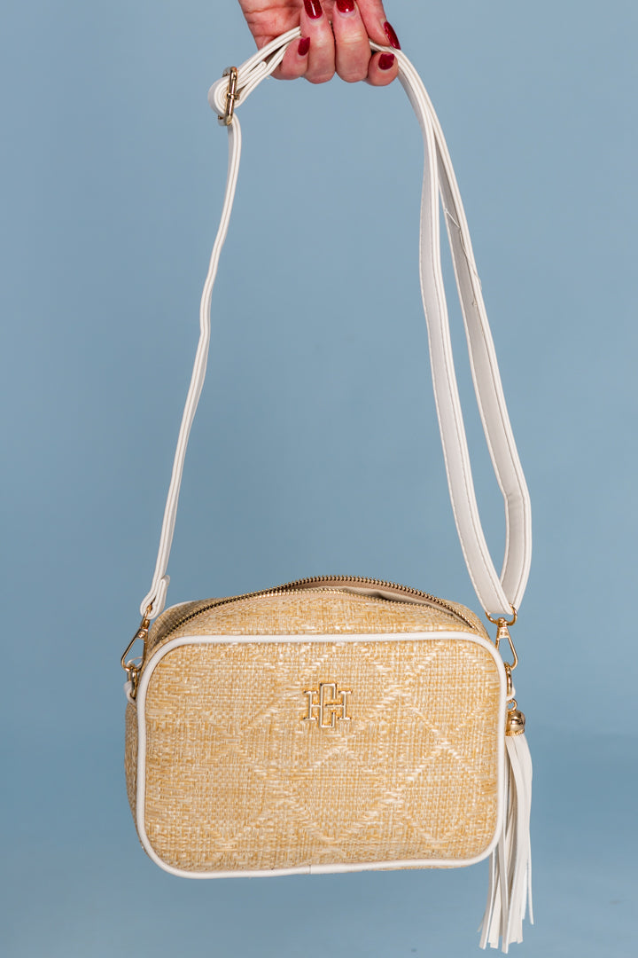 Caroline Hill | Margoe Crossbody - Natural Lattice Cream