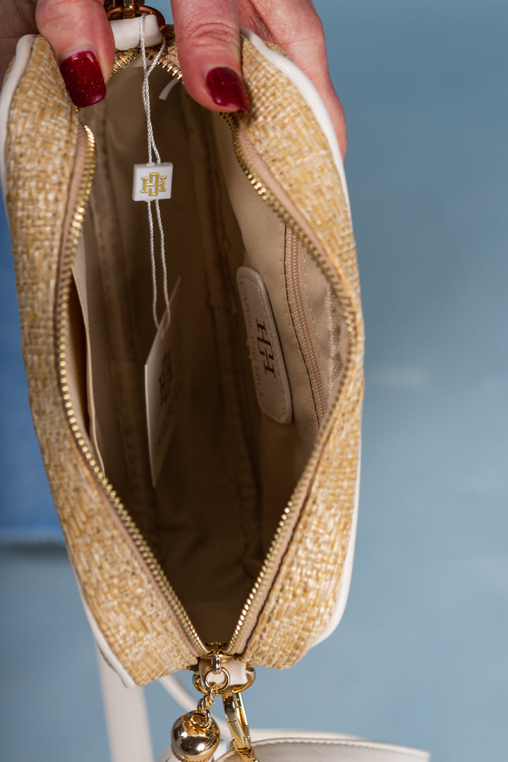 Caroline Hill | Margoe Crossbody - Natural Lattice Cream